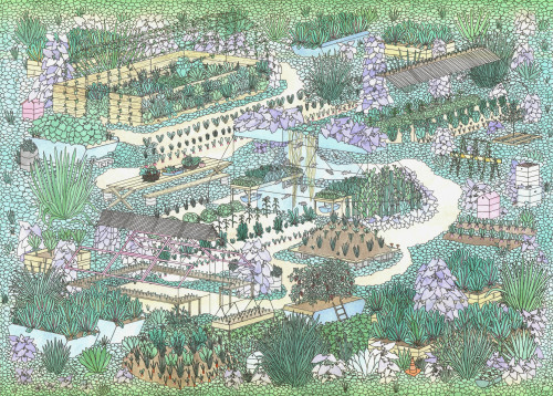 Urban Farming themed illustration for the V&A’s August Friday Late