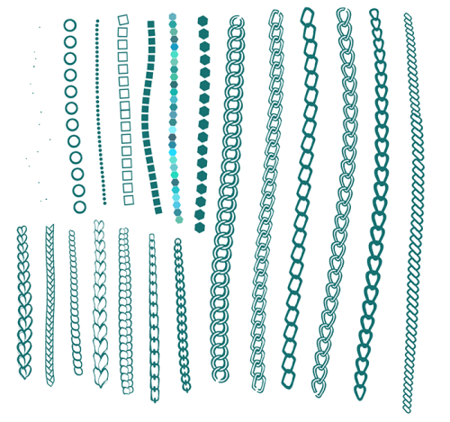 hawberries: i spent an evening throwing together some of the most basic chain/pattern brushes imagin