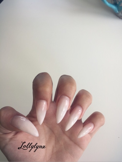 lollylynx:  Yesterday i got my nails done. I know that the most people probably think that this length is long. I think they’re too short. Do you guys think i should redo them so they get longer?  Why was this tagged bimbo and not feral…or inuyasha
