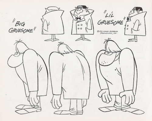 talesfromweirdland:Model sheets from the 1968 Hanna-Barbera cartoon, Wacky Races. The show was a tak