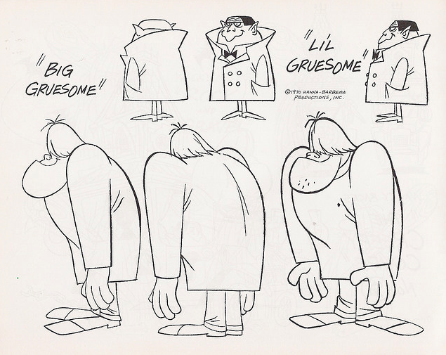 Model sheets from the 1968 Hanna-Barbera cartoon, Wacky Races. The show ...