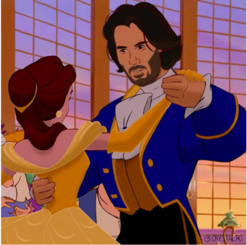 unhallowedarts:recommend:Artist Turns Keanu Reeves Into All Your Favorite Disney Princesi don’