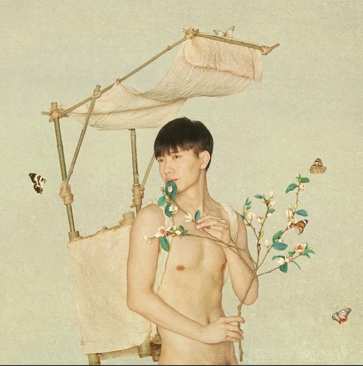 artoffreddieniem-blog:  【新文人美男摄影】国画工笔式PS；独此一家。选自中国摄影诗人@布法罗的树孙郡 