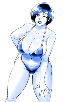 speedyssketchbook: Random bikini gal that I had in a folder. Might come back to this later and do it all proper now.  Though the sketch itself is rather nice anyhow. :3c  ;9