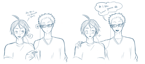 minty-frans:  More homo volley doodles at 1AM *sigh*Part One 