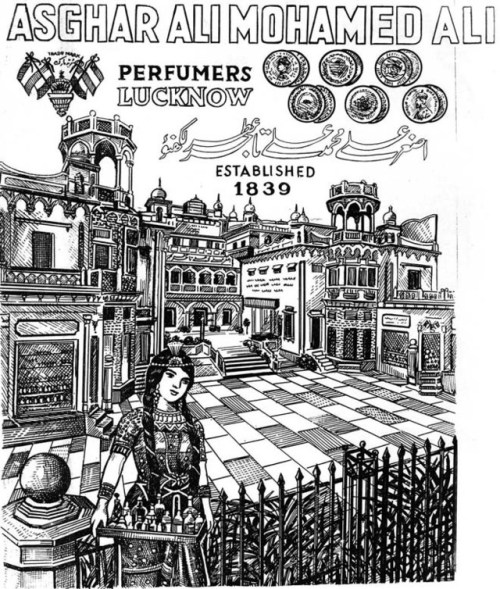 Asghar Ali Mohamed Ali Perfumers, Lucknow ( © MATIN KHAN)Advertisement for Hina Perfume ‘(THE PIONEE