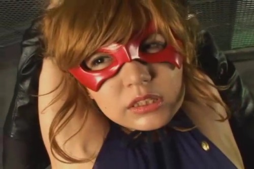 girlsarmpits: Aya Natsuki (Aya Mizuki) as a helpless superheroine being tied up with arms over head