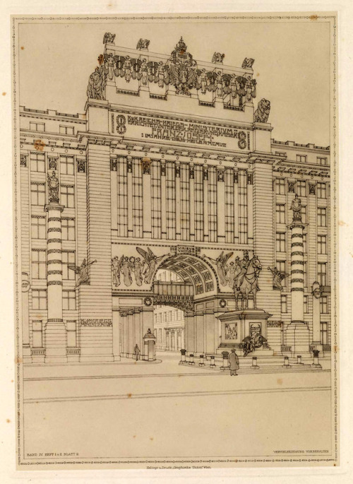 archimaps:Otto Wagner’s design for a War Ministry, Vienna