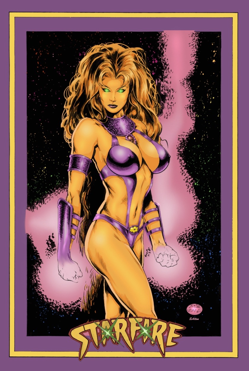 comicbookwomen:  Finishing the Starfire folder. This piece by Mike Bair. (gallery)