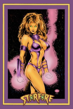 comicbookwomen:  Finishing the Starfire folder.