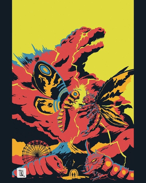 Godzilla vs. Mothra (1992) Movie Fan Poster design @godzillamovie @godzilla_toho #ゴジラ . . Swipe left