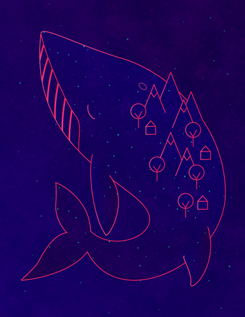 vectober using inktober 2018 prompts, day 12: whalemundy the world fish from my favorite game i’ve p