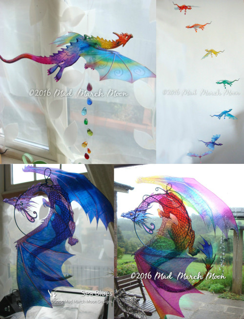 sosuperawesome: Sarah Evans uses layers of iridescent acetate to make mobiles, suncatchers, costume