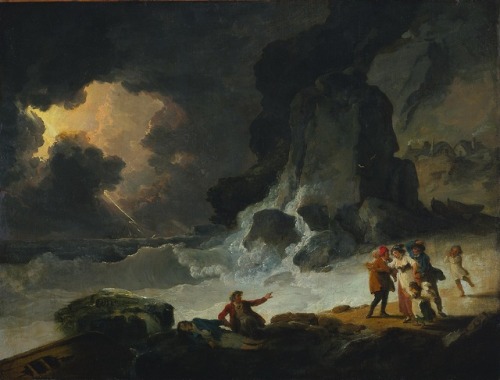 A Storm on the Isle of Wight, Julius Ibbetson, 1780s or 1790s