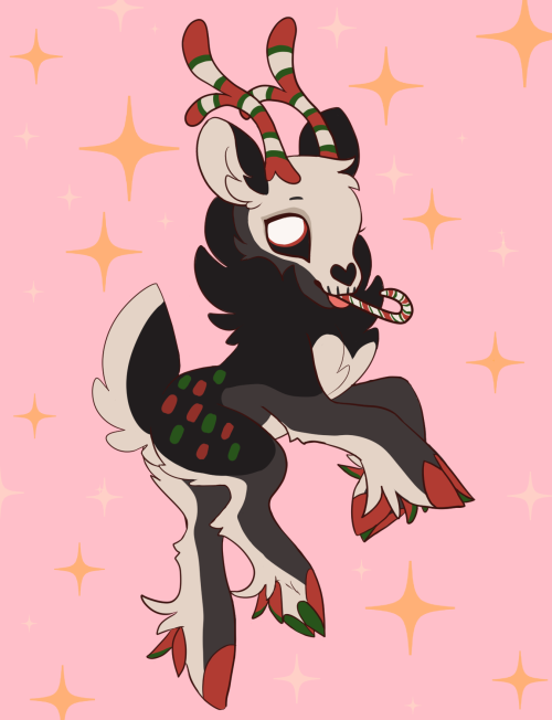 fatbotsartblog: Happy Holidays!! I made a reindeer sona! Show me your reindeer in the notes!