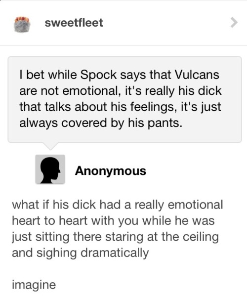 queenspocko:  Welcome to the Star Trek fandom: part 2 