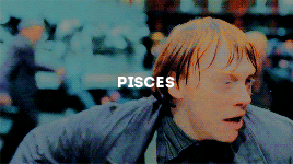 bahtmun:  Harry Potter Characters Zodiac: Ronald Bilius Weasley ♓️ Pisces will go out of their way to help a friend. They are extremely sensitive and loyal. They will take a friend’s problem and make it their own and suffer with them. This is the