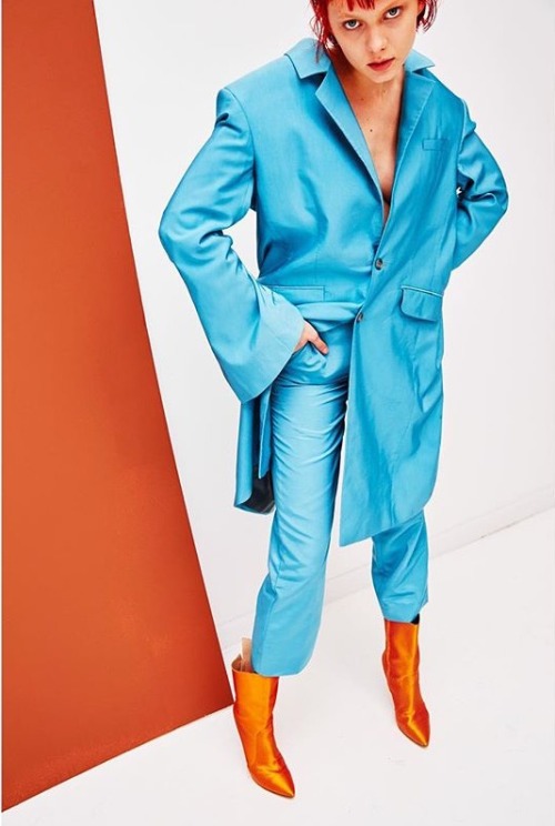 Y/PROJECT suit featured in Twin Magazine Shot by Matthew KristallStyled by Zaraza Chrisson