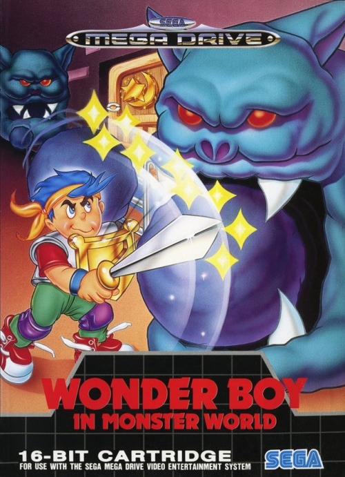 boxartcomparisons:Box art comparison (JP/US/EU): Wonder Boy in Monster World. (Brazil):