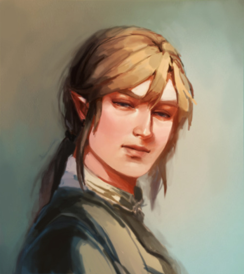 Twilight Princess Link in a (slightly baroque but) classical style of painting. (I feel like i don&r