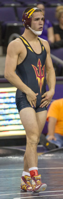 lonestarcityslicker:  jockbrad:  All things sports gear … swimmers, wrestlers, football players, jockstraps, speedos and spandex! http://jockbrad.tumblr.com/  Sun Devil sighting… 