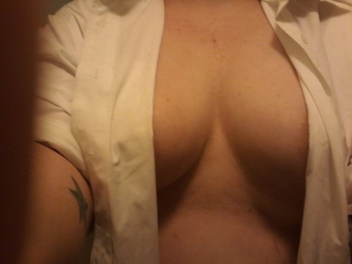 Porn Pics braganskink:  Naughty white dress up shirt