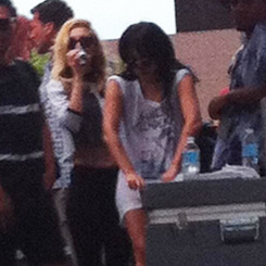 ladyxgaga:  Gaga and the Haus at the Pitchfork Music Festival in Chicago yesterday.