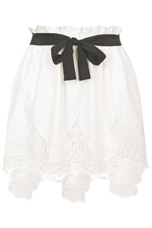 hipster-miniskirts: Lace Hem Flippy Skirt