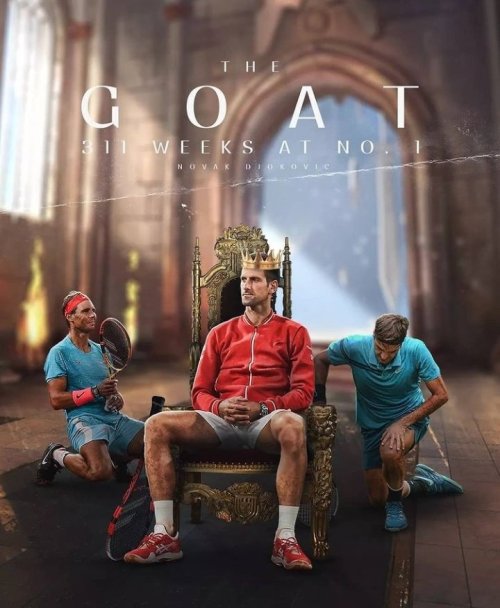firstloveisforeverremembered:guardianfinethingsblog:guardianfinethingsblog: NOVAK DJOKOVIC THE G.O.A