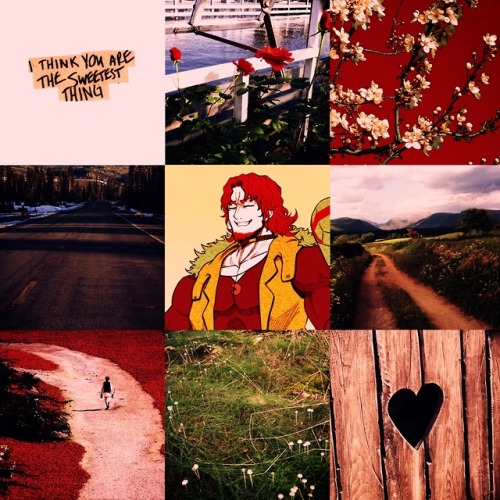 q-taro moodboard w/ red outdoor love theme for anon!