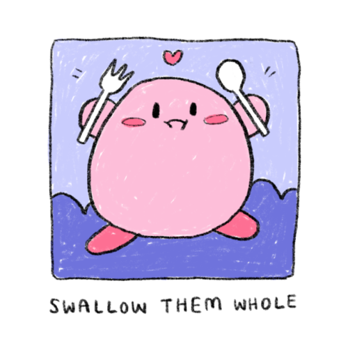 jisoupy: kirb does the SLORP, patriarchy is diminished forever