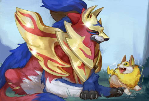 australet789:Legendary Doggo meets Tiny Electric Pupper