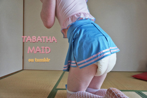 Obedient sissy sitting in a messy diaper while Mommy takes pictures of the trained slut before havin