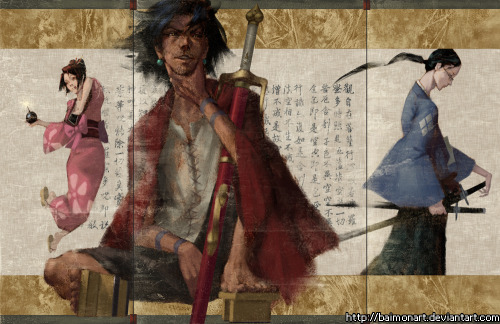 ishiganto:samurai champloo by baimonart