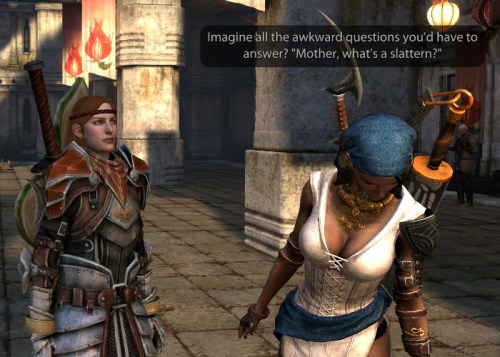 becausedragonage: I love this bit.  Keep in mind that the dialogue that preceeds it is:  A