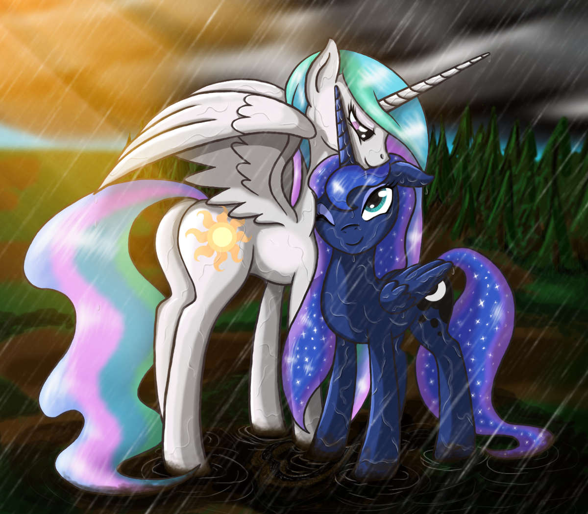 theponyartcollection:  Sisters by ~Nalesia 