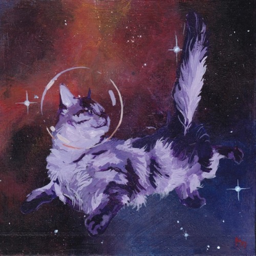 sosuperawesome: Space Cats by Bronwyn Schuster on inprnt More posts like this Oh god, it’s one