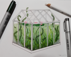 cosmos-kitty:  A little greenhouse with tiny