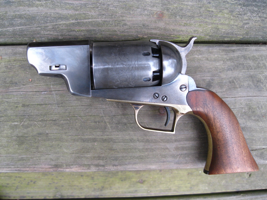 titovka-and-bergmutzen:  1847 Walker Colt given the “Avenging Angel” treatment.