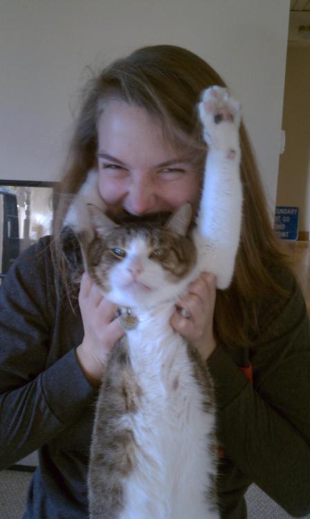 dirtglitterunicorns: Because it’s national Hug Your Cat Day (which I realistically celebrate e