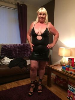 ukfuncouple50:  My slutty Hotwife Jane dressed to go out on the pull for BBC  Still give her some cock