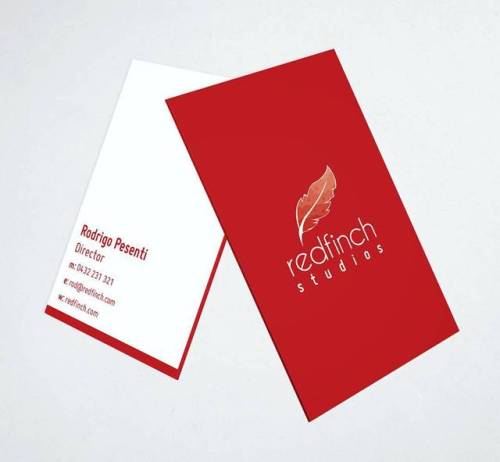 Some simple but snazzy business cards we designed for Red Finch Studios. Check out our Behance for m