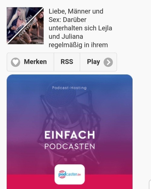ENDLICH ist er da unser PODCAST -Intimalarm- mit mir und @juliana_raudies bei @spotify und @itunes h