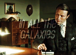 the-platonic-blow:  Hannibal Lecter in “The Biggest Douche in the Universe” ♫