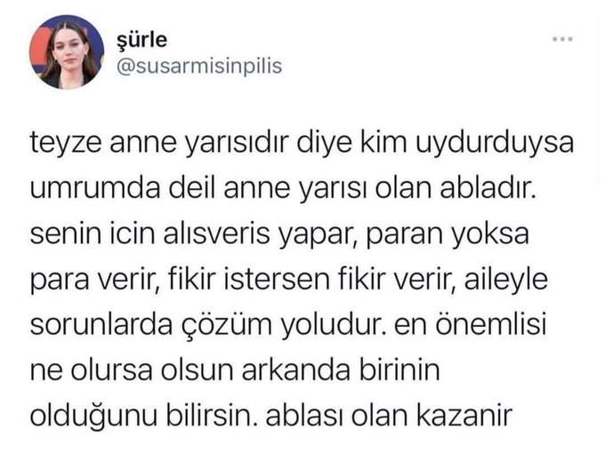 Ahahahhahahaha Ablası...