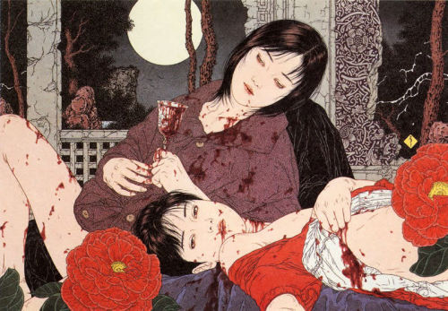 nevver:  Takato Yamamoto  Not sure these are really beautiful, intricate detailed and very interesting also a little disturbing