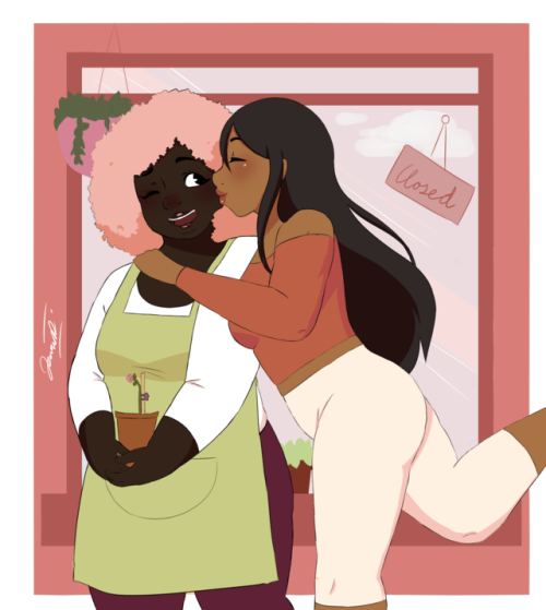 mango-s0da:Finished product: my flower girl Caroline and her gf Marie <3ok to rb please do not re