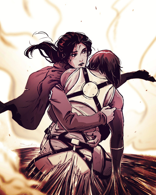 samanthadoodles:Attack on Titan / Legend of Korra AU I’ve been obsessed with Attack on Titan s