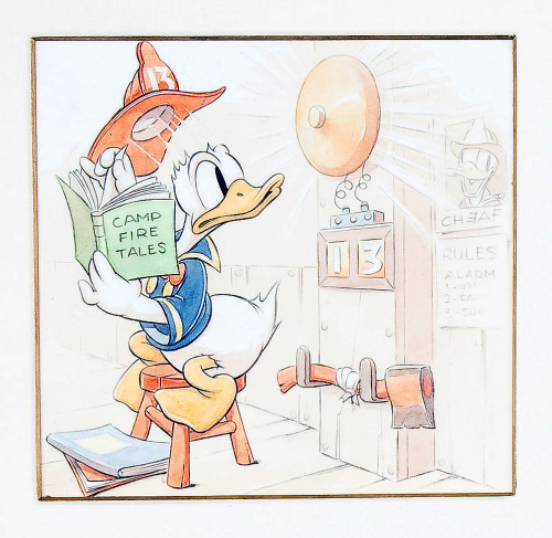 brianmichaelbendis:  “Fire Chief,” an original Donald Duck strip by Hank Porter from Good Housekeeping magazine, 1940. 