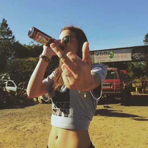 Pretty Girls Flipping the Bird